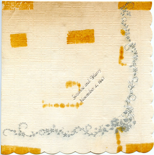 Large wedding napkin, 1961